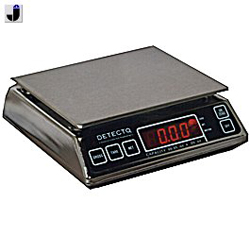 Detecto 1001TBKG USDA-Approved Enamel Baker's Dough Scale & Scoop