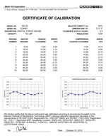 Calibration Certificate